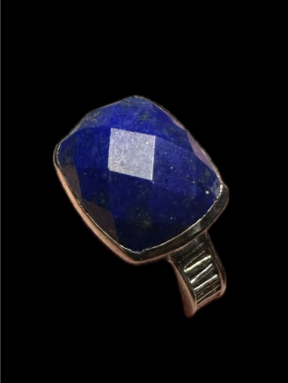925 Faceted Lapis-Ring - Sterling - Picture 6 of 6